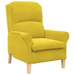 vidaXL fauteuil Jaune Velours