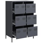 vidaXL Buffet haut anthracite 68x39x101 5 cm acier