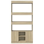 vidaXL Buffet haut chêne sonoma 92x33x180 cm bois d'ingénierie