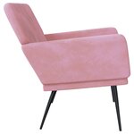 vidaXL Banc Rose 108x79x79 cm Velours