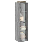 vidaXL Buffet avec portes en verre sonoma gris 35x37x142 cm