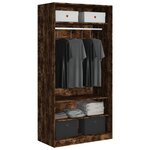 vidaXL Garde-robe chêne fumé 100x50x200 cm bois d'ingénierie