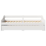 vidaXL Lit de jour avec gigogne sans matelas IRUN blanc 90x200 cm