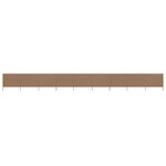 vidaXL Paravent 9 panneaux Tissu 1200 x 160 cm Taupe