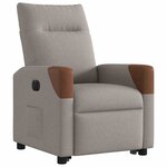 vidaXL Fauteuil inclinable électrique taupe tissu