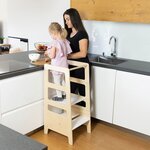 Tour d'apprentissage - CHILDREN'S SHOP - bois naturel/ blanc et tableau ardoise