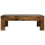 vidaXL Table basse avec LED infini chêne fumé 90x50x30 cm