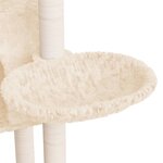 vidaXL Arbre à chat avec griffoirs en sisal Crème 108 5 cm