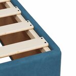 vidaXL Cadre de lit bleu 140x190 cm velours