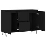vidaXL Buffet noir 104x35x70 cm bois d’ingénierie