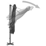vidaXL Parasol de jardin avec base portable anthracite