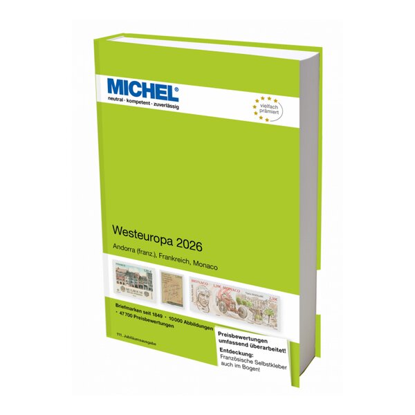 Catalogue de cotation Michel timbres d'Europe de l'Ouest édition 2026.