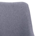 Vidaxl chaises pivotantes à manger lot de 2 gris clair tissu