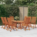 vidaXL Chaises de jardin pliables lot de 8 Bois d'eucalyptus massif