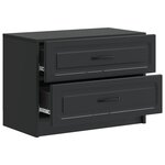 vidaXL Cabinet de chevet Noir 62 x 34 5 x 44 5 cm Bois d'ingénierie