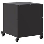 vidaXL Tables de chevet 2 Pièces noir 36x39x43 5 cm acier