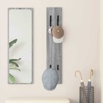 vidaXL Porte-manteau mural Montage mural Sonoma gris 20 x 1.5 x 100 cm