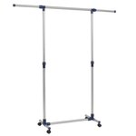 vidaXL Porte-vêtements réglable Acier inoxydable 165x44x150 cm Argenté