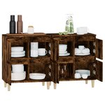 vidaXL Buffets 2 Pièces chêne fumé 60x35x70 cm bois d'ingénierie