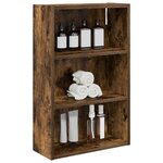 vidaXL Armoire murale de salle de bain Chêne Fumé 40 x 16 x 62 5 cm