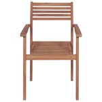 Vidaxl chaises de jardin 4 pièces avec coussins blanc crème teck solide