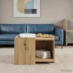 vidaXL Table basse Chêne artisanal 50 5 x 50 x 33 cm Bois d'ingénierie
