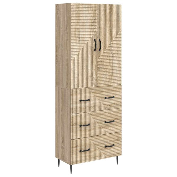 vidaXL Ensemble de Meubles 2 Pièces Chêne Sonoma 66 x 34 5 x 90 cm