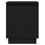 vidaXL Table de chevet avec lumières LED Noire 39x34 5x50 cm