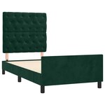 vidaXL Cadre de lit sans matelas vert foncé 80x200 cm velours