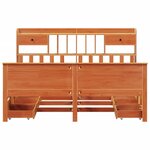 vidaXL Lit bibliothèque sans matelas cire marron 180x200 cm pin massif