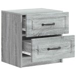 vidaXL Cabinet de chevet 2 Pièces Sonoma gris 43 x 34 5 x 44 5 cm