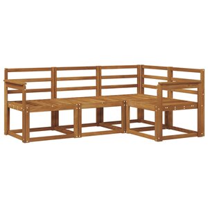 vidaXL Ensemble de canapés d'extérieur 4 pc Naturel