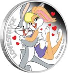Pièce de monnaie 1 Dollar Tuvalu 2019 1 once argent BE – Bugs Bunny amoureux