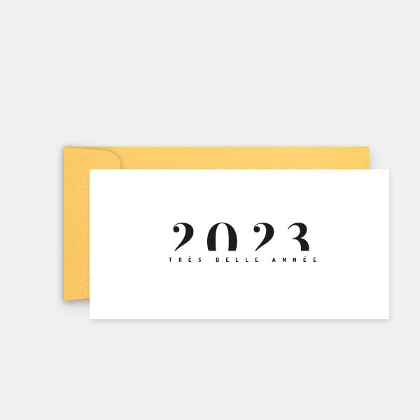 Lot de 25 cartes de voeux effacement kraft noir