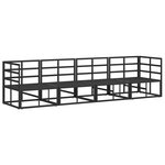 vidaXL Ensemble de canapé de jardin 4 Pièces Noir 283 x 71.5 x 71 cm