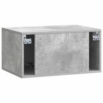 vidaXL Meuble TV mural Gris béton 59 5 x 41 x 30 cm Bois d'ingénierie