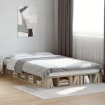 vidaXL Cadre de lit sans matelas chêne sonoma 140x190 cm