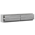 vidaXL Meuble TV mural avec LED sonoma gris 180x31x38 cm