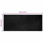 vidaXL Tapis en Fourrure Synthétique de Lapin Noir 80 x 200 cm