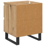 vidaXL Cabinet de chevet 2 Pièces Chêne artisanal 40 x 35 x 50 cm