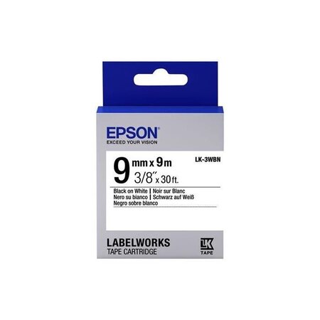 Cassette c53s653003 lk-3wbn pour lw-300/400/900p noir sur blanc 9mm x 9m epson