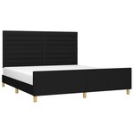 vidaXL Cadre de lit sans matelas noir 180x200 cm tissu