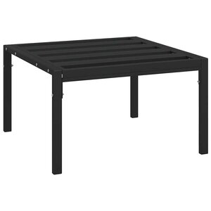 vidaXL Table basse de jardin noir 60x60x35 cm acier