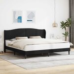vidaXL Cadre de lit avec tête de lit Noir 200 x 200 cm Velours
