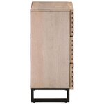 vidaXL Buffet blanc 60x34x75 cm bois massif de manguier