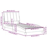 vidaXL Cadre de lit sans matelas Hanko bleu 80x200 cm tissu