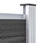 vidaXL Ensemble de panneau de clôture WPC 872x146 cm Noir
