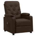 vidaXL Fauteuil inclinable électrique Marron Similicuir