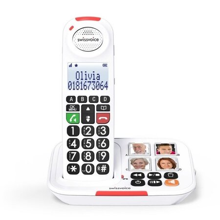 Téléphone sans fil senior amplifié +90db /  swissvoice xtra 2155