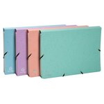 Pochette Trieur Carte Multicolore 12 Compartiments Aquarel - 34x24 5cm - Couleurs Assorties - X 4 - Exacompta